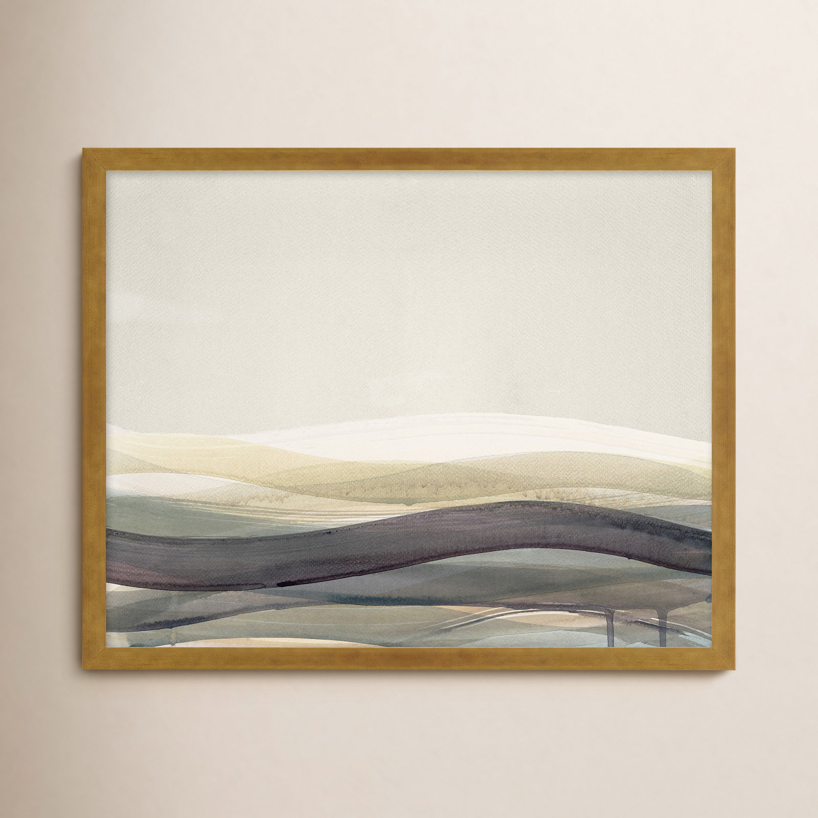 Lalita "Preliminary II" Print by Beth James, Gold Framed, 25" W x 20" H