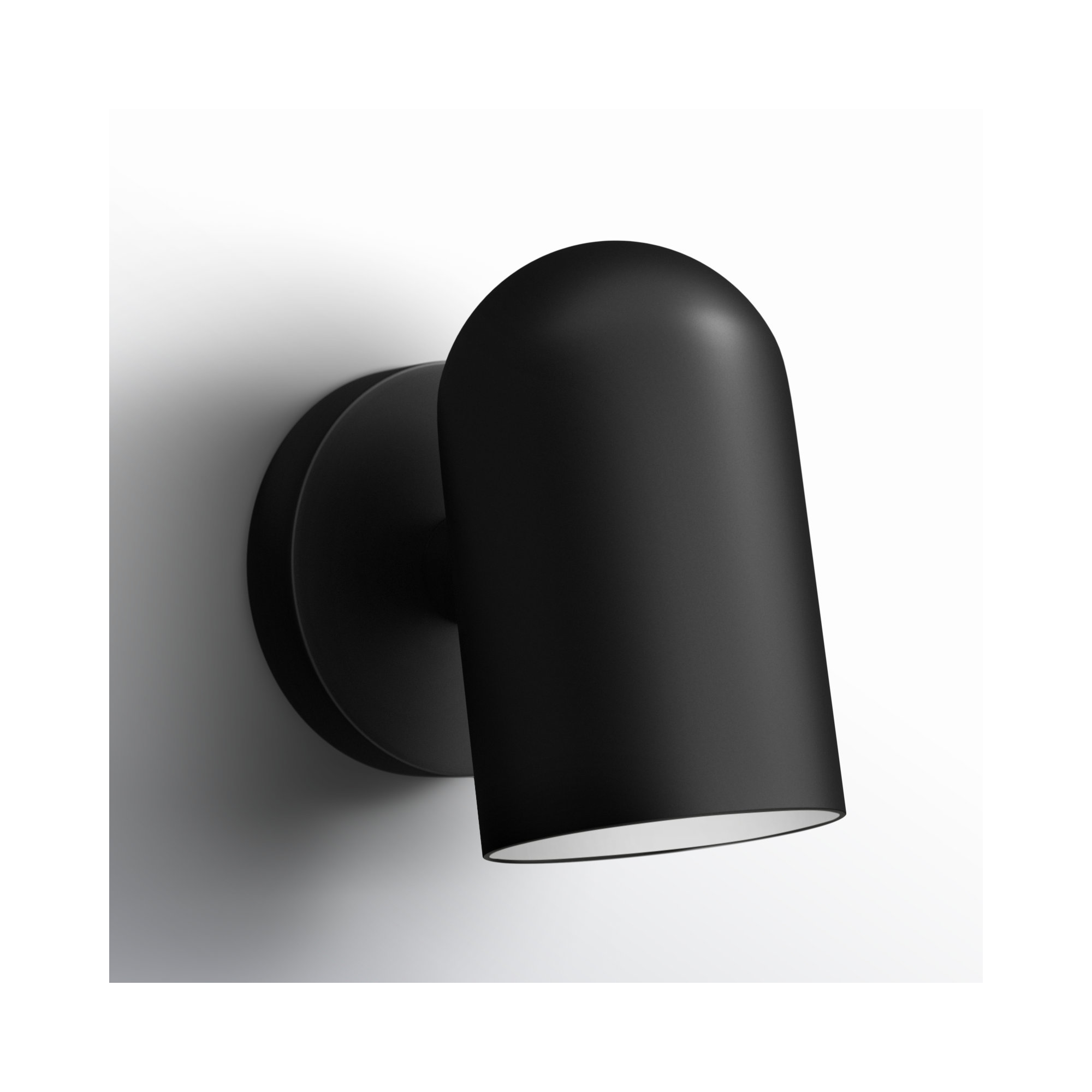 Cyla Single Light Outdoor Aluminum Wall Light, Black