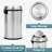 Stainless Steel Swing Top Kitchen Trash Can - 17 Gallons