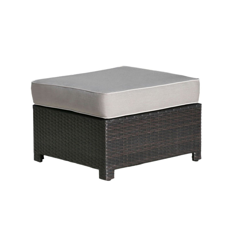 Monaco Brown And Grey Corner Chair And Ottoman Seating Set
