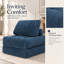 Pouf en velours côtelé, mini canapé bleu confortable pour la chambre d'étudiant ou la chambre à coucher