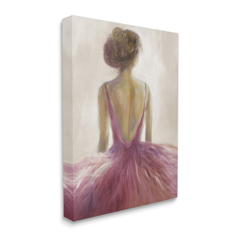 Ballerine tutu, danseuse, Toile tendue, H 36 po x l 48 po x P 1,5 po