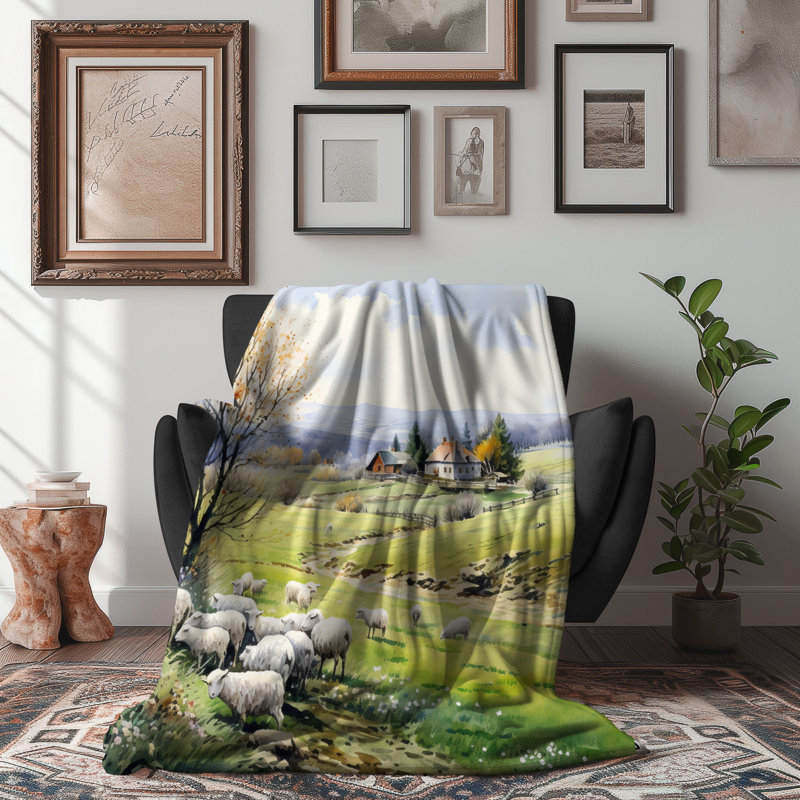 Rainbow Petal Harmony - couverture en sherpa de qualité supérieure 1 pièce - reproduction d'art luxueuse, Grand lit