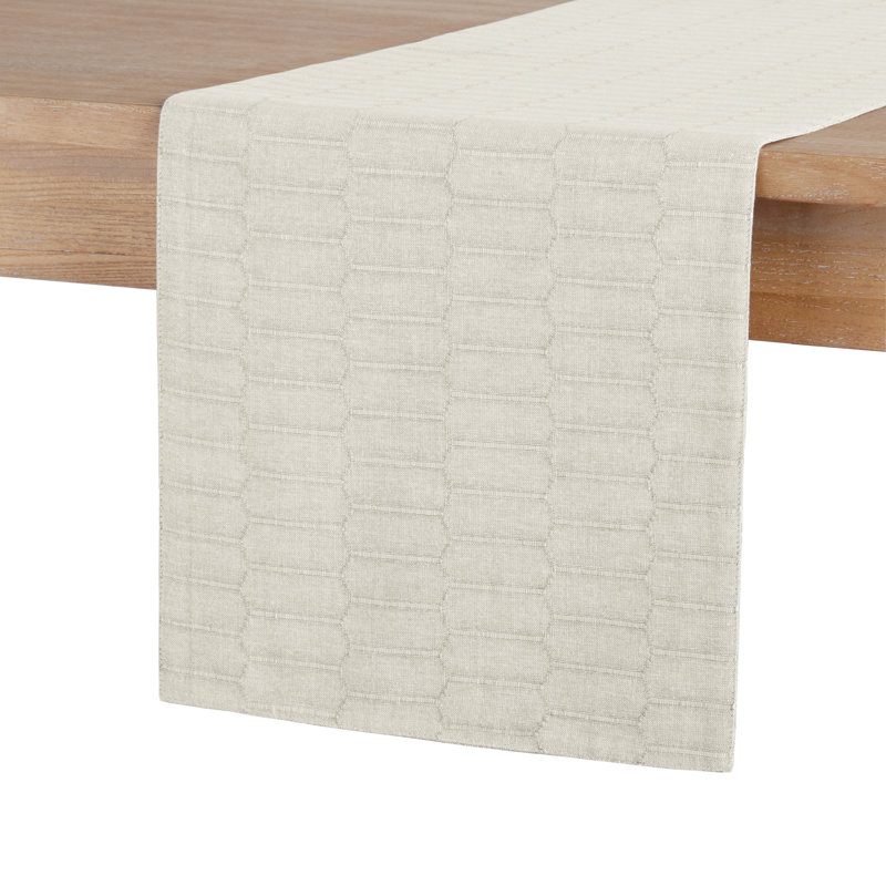 Martha Stewart Honeycomb Modern Farmhouse Tablecloth, Natural