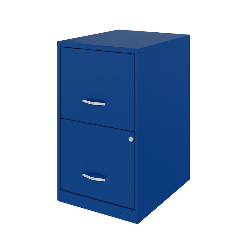 Classic Blue 2-Drawer Lockable Vertical Metal File Cabinet