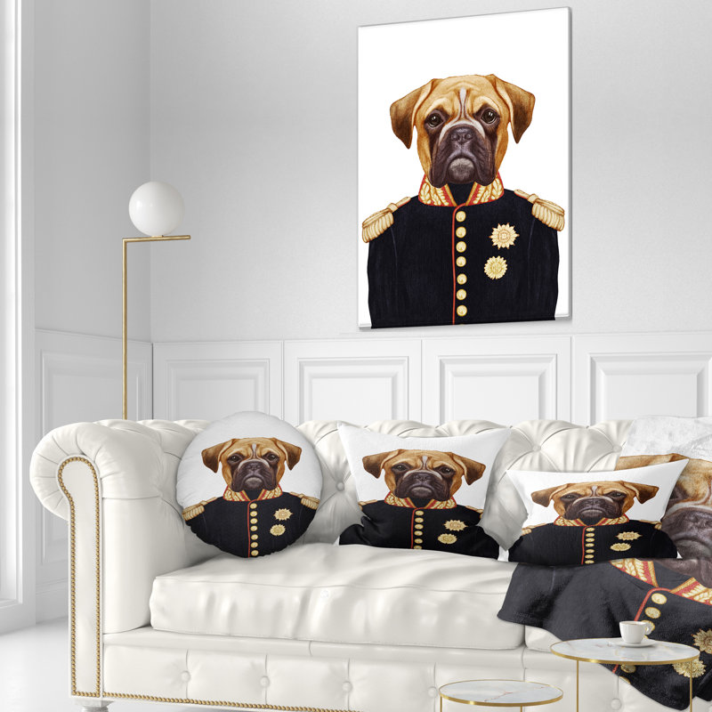 Coussin lombaire boxer pour chien amusant