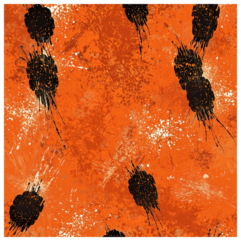 Couvertures orange et noires, 50in W x 60in H