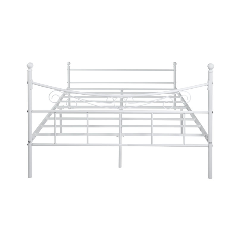 Lit plateforme Andaiye, Blanc, Grand