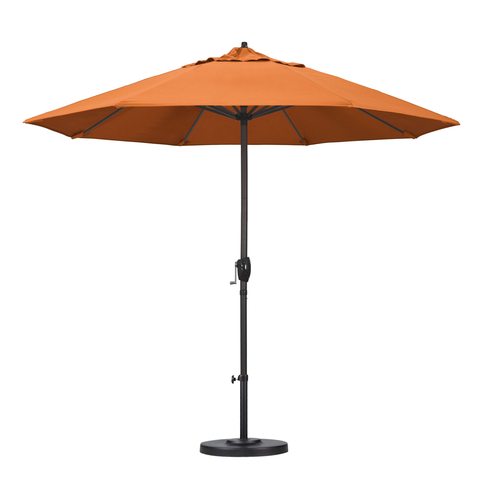 9' Market Sunbrella Umbrella, Canvas Tangerine Sunbrella® Canvas