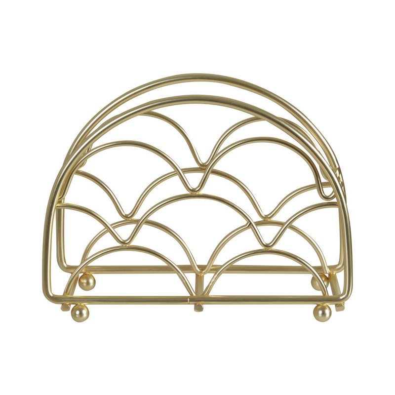 Metal Napkin Holder, Gold