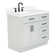 Tidworth 36'' Solid Wood Single Bathroom Vanity with 1.5'' White Quartz Top, Left Offset Rectangular Sink