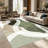 1PC Minimalist Neutral Earth Tone Wavy Abstract area rugs for Living Room, Soft and Comfortable, Suitable for all seasons, easy-to-maintain, machine washable Indoor floor mat, Under Table Farmhouse suitable for dining room, bedroom, entryway, home-129934863