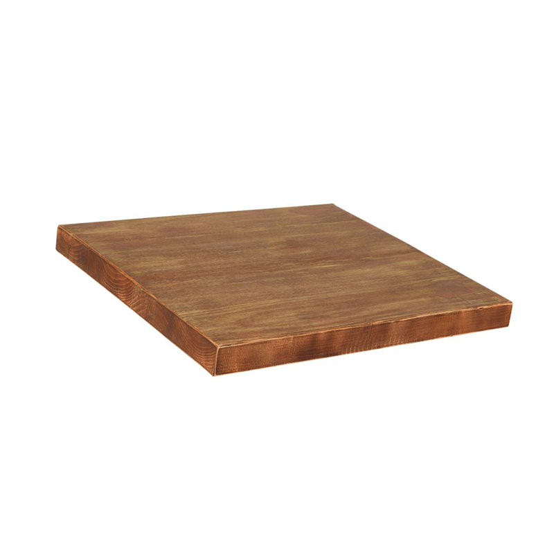 Plateau de table en bois d'orme, L 36 po x l 36 po, Brun