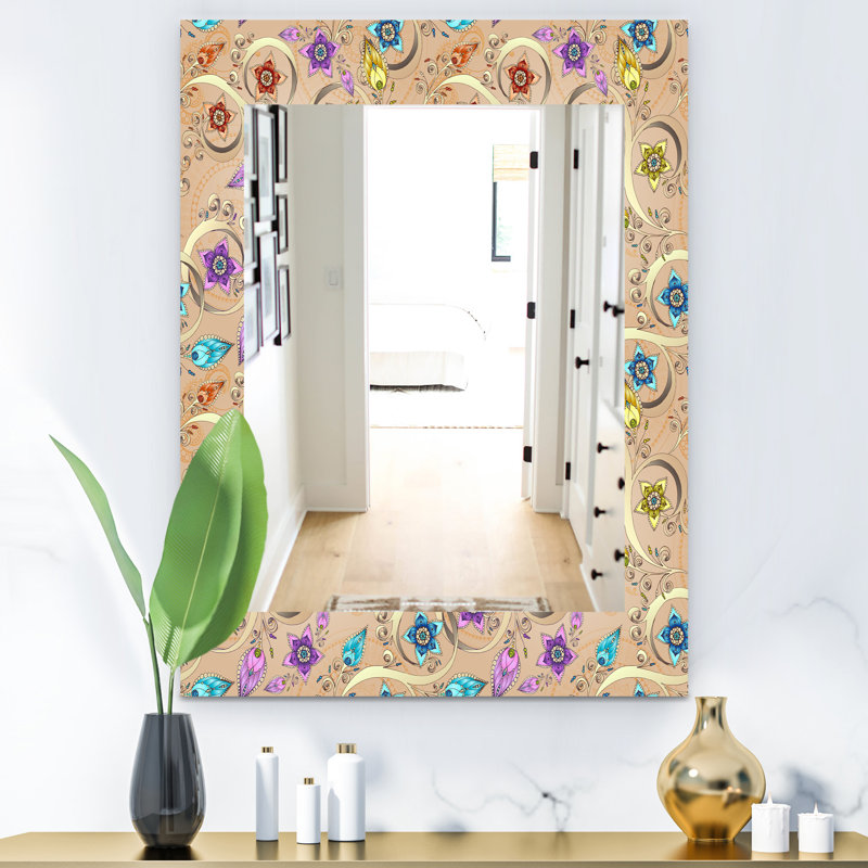 Miroir mural Mid-Century, H 24 po x l 32 po