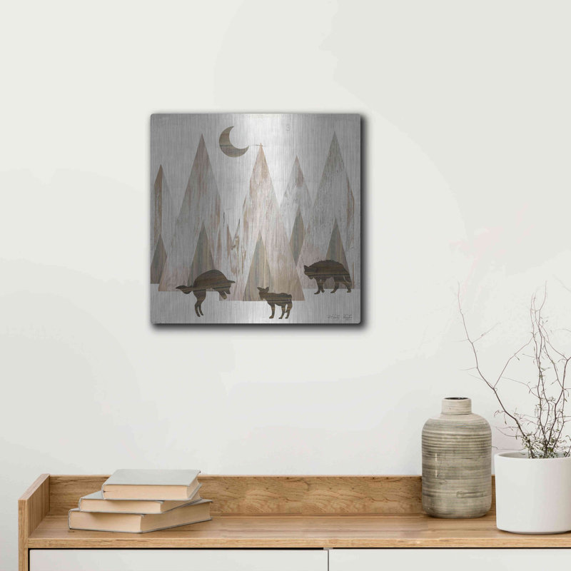 Art mural en métal Millwood Pines «Night Play» par Cindy Jacobs, H 12 po x l 12 po