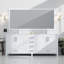 Meuble-lavabo double blanc 84 po X P 22 po D et l 34 po Miroirs-117984768