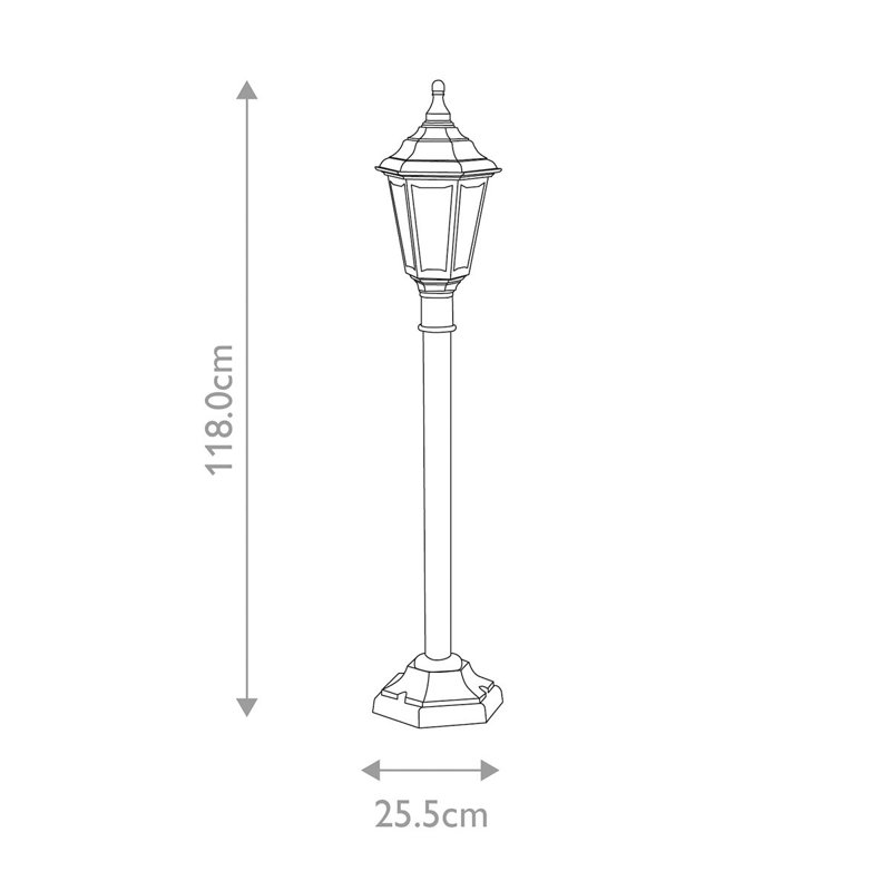 Wetherby Transparent Lamp Post (Full), 118 cm