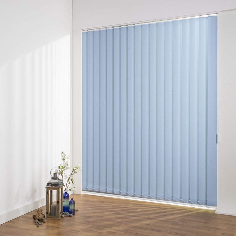 Blackout Vertical Blind, 180cm L x 180cm W, Light blue, 12.7cm