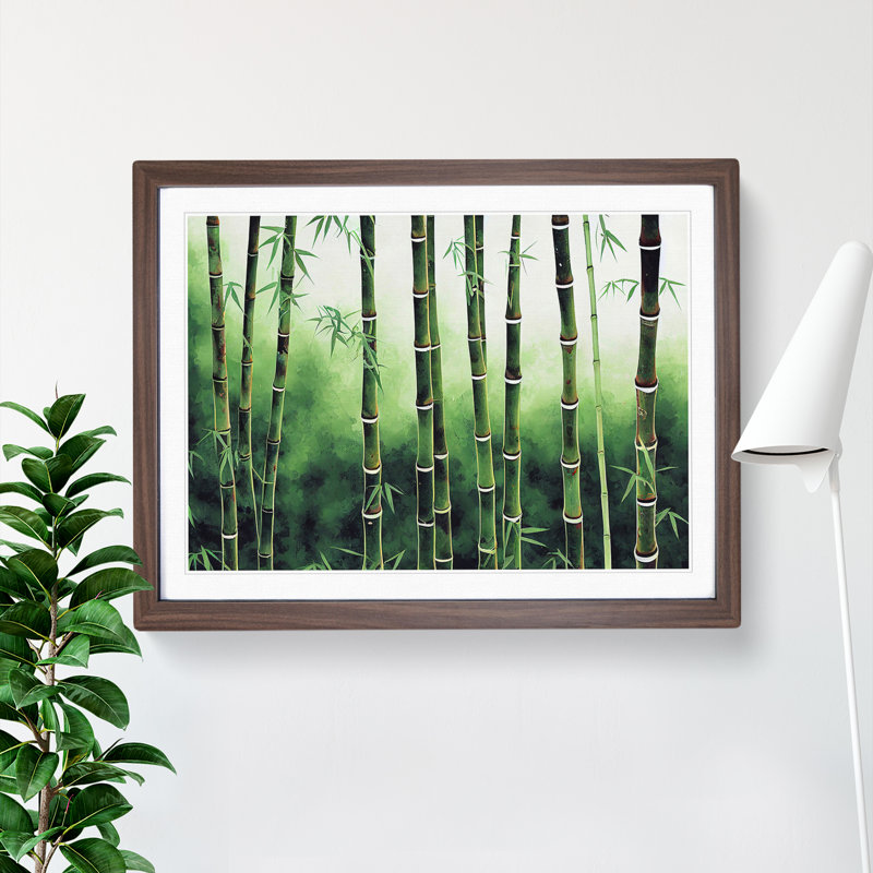 Magnificent Bamboo Forest - Framed Print, 34cm H x 46cm W x 2cm D, Walnut