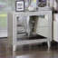 Table de chevet à miroir 2 tiroirs avec finition champagne pour chambre Glam