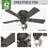 42" Crestfield 5 - Blade Indoor Modern Farmhouse Small Room Ceiling Fan with Lights and Pull Chains-32727860