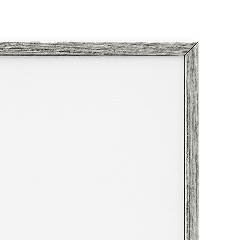 Gray Framed Honeybee with Daisies Canvas Print, 24" x 24"