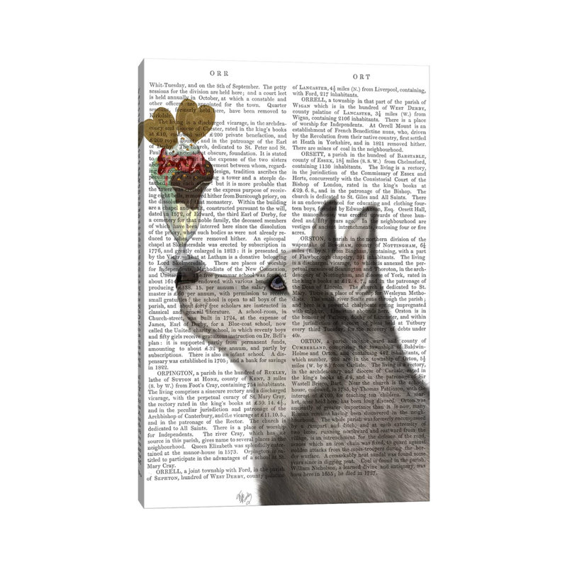 Husky Ice Cream, Print BG by Fab Funky - Wrapped Canvas Gallery-Wrapped Canvas Giclée, 20.32 cm H x 30.48 cm W