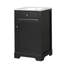 Meuble-lavabo avec lavabo, armoire de salle de bain 20 po avec porte à fermeture douce, support de rangement et tablette réglable-124573603