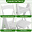 Chaise pliante simple rembourrée en plastique noir-1126831125