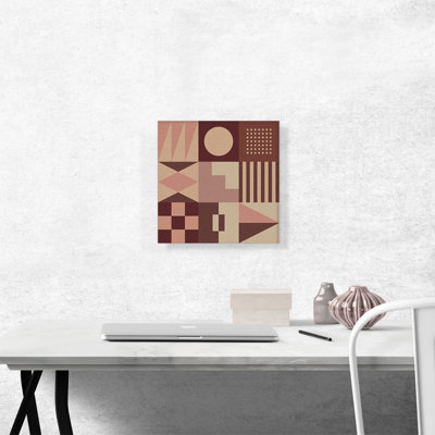 Mid-Century Modern Geometric Composition - Impression sur toile tendue