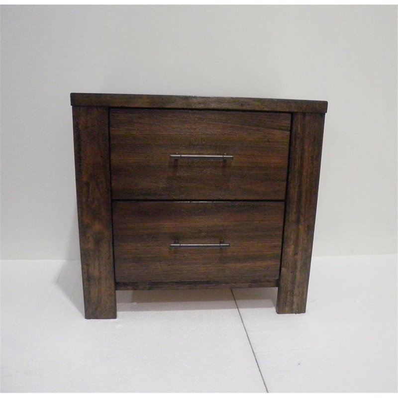Table de bout Farmhouse avec station de charge et rangement, idéale pour la chambre à coucher et le salon