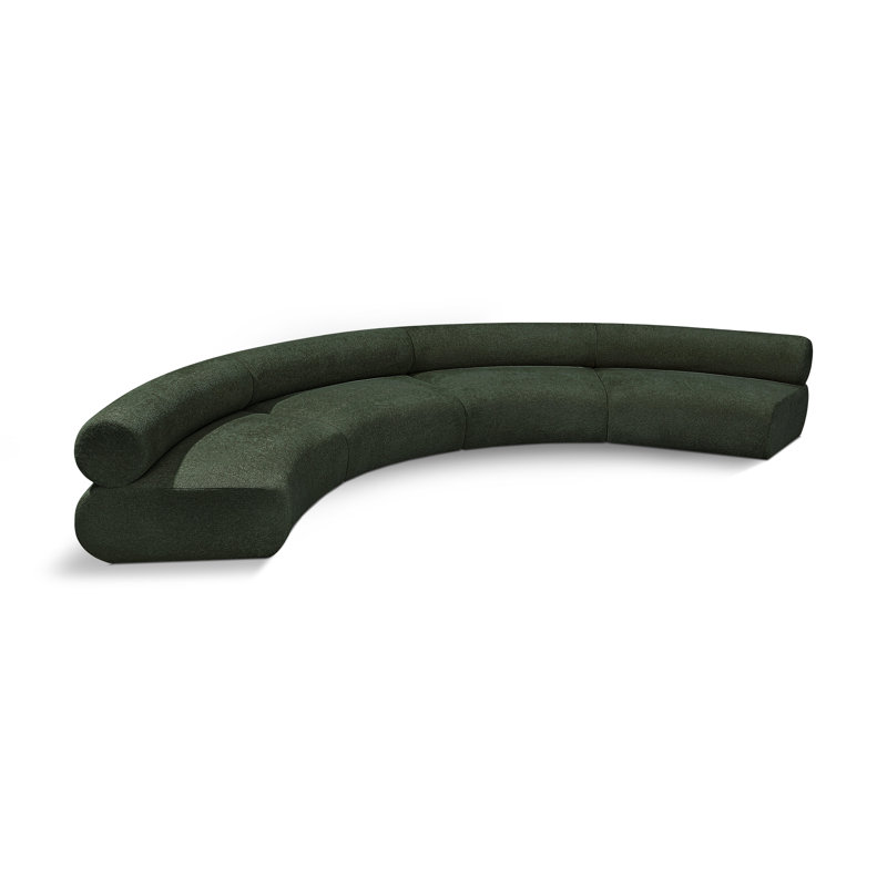 Canapé modulaire rembourré 183 po Bale, Tissu chenille vert
