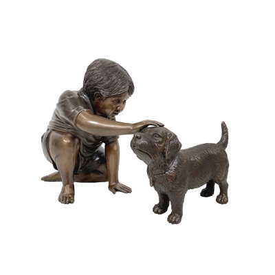 Dog Bronze Garden Statue