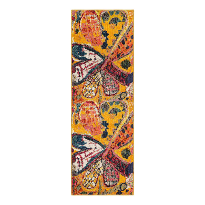 Ansela Washable Abstract Indoor Rug, Runner 2' x 6'