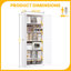 Garde-manger en métal blanc, armoire de rangement haute avec 2 portes, 4 tablettes réglables, tablette à micro-ondes et ancrage mural pour la cuisine, la salle de lavage, la salle de bain et le bureau personnel-531298702