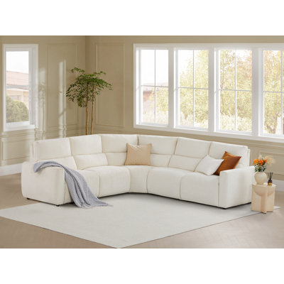 Upholstered Zero-gravity Power Reclining Sectional with Corner by Latitude Run