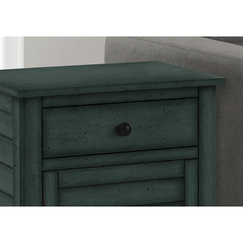 Versatile Transitional Side Table with Drawer and Cabinet for Storage