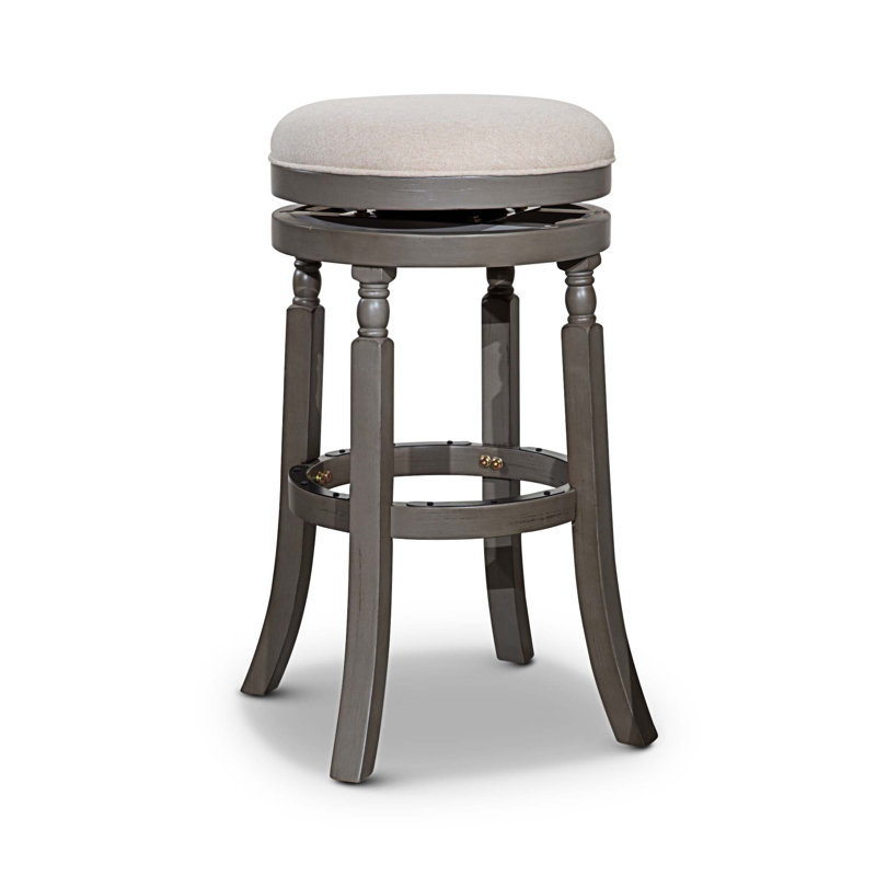 Tabouret de comptoir 24 po_oui_17 x 17, Gris, Beige, Tabouret de bar (siège d'une hauteur de 30 po)