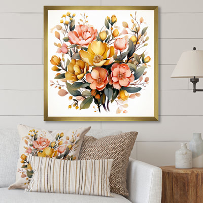 «Colorful Yellow Minimalisme Bouquet I», reproduction sur toile