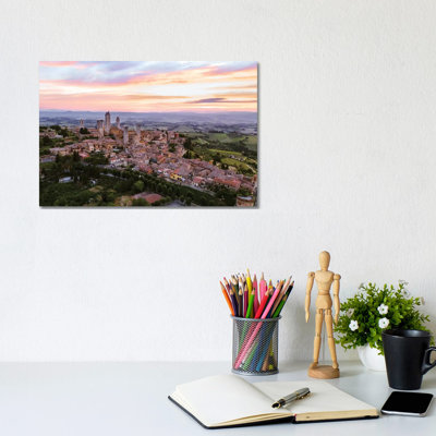 San Gimignano Aerial, Tuscany, Italy 1 Piece Wrapped Canvas Wall Art