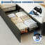 Bed Frame with 2 Drawers & Shelf Headboard, Upholstered Platform Bed with Metal Slats, No Box Spring Needed-529640148-529640153