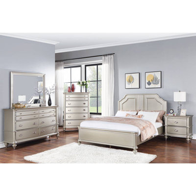 Mobilier de chambre à coucher à deux panneaux lit de style traditionnel 1pc