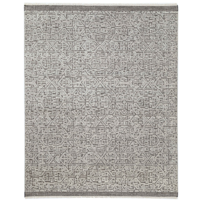 Tapis naturel noué à la main Savelle, Rectangle 7 pi 6 po x 9 pi 6 po