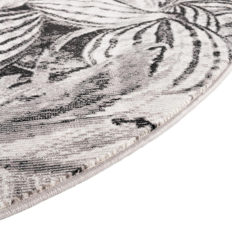 Tapis gris anthracite, Ovale 4 pi x 6 pi