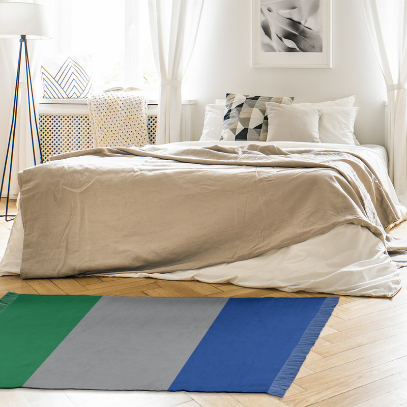 Tapis bleu football/gris/vert seattle retour, Non