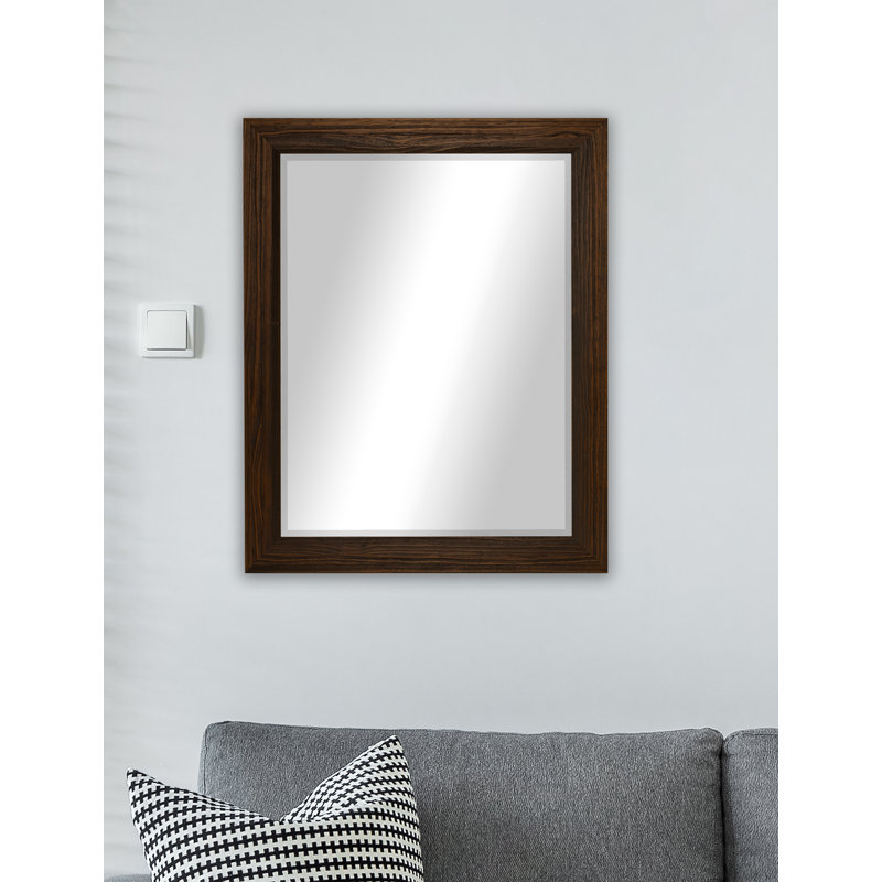 Narely Flat Wall Mirror, 45.75" x 39.75", Mocha