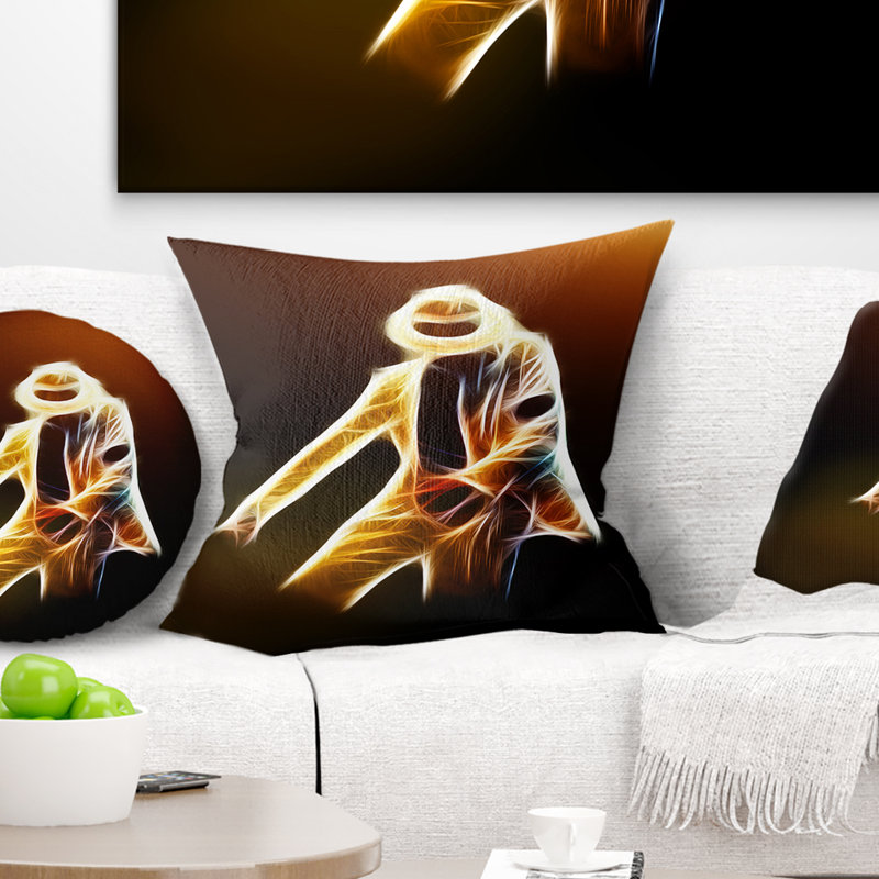 Moonwalker dans un style de danse - coussin imprimé Portrait, 16 po x 1 po, Coussin décoratif