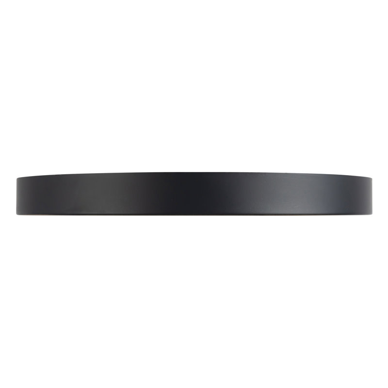 Nix 12-in Black dimmable LED Flush Mount, Matte Black/Gold