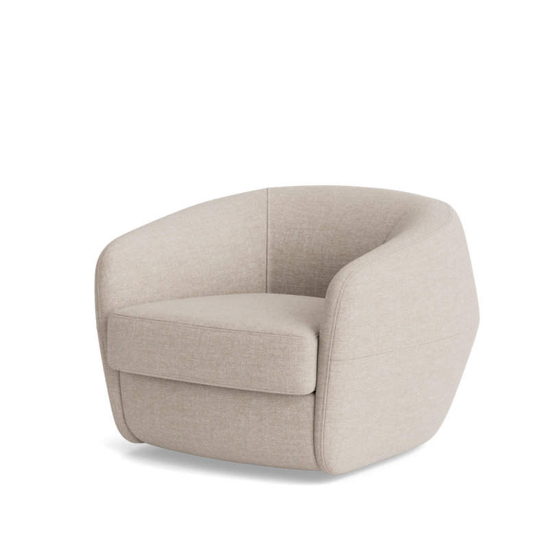Elaine Swivel Chair, Performance Weave - Natural