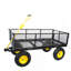 Les chariots de jardin BIG Wagon Cart facilitent le transport du bois de chauffage jaune et noir. La charge statique maximale est de 880 lb.